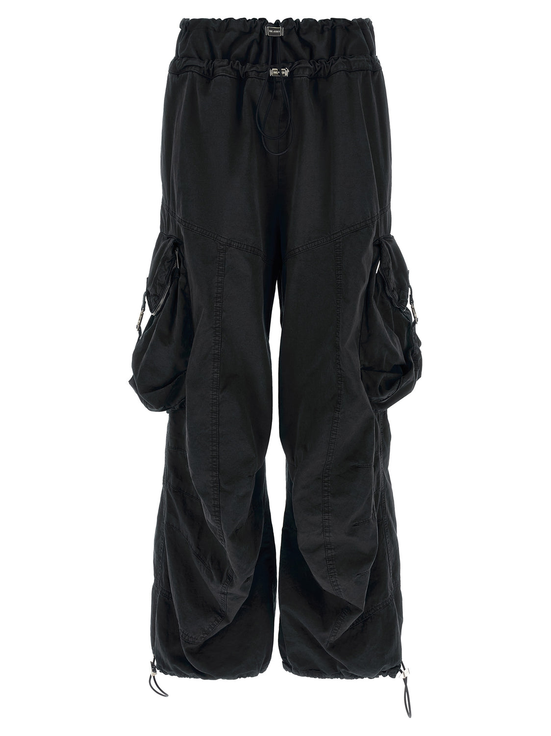 Black Cotton Cargo Pants