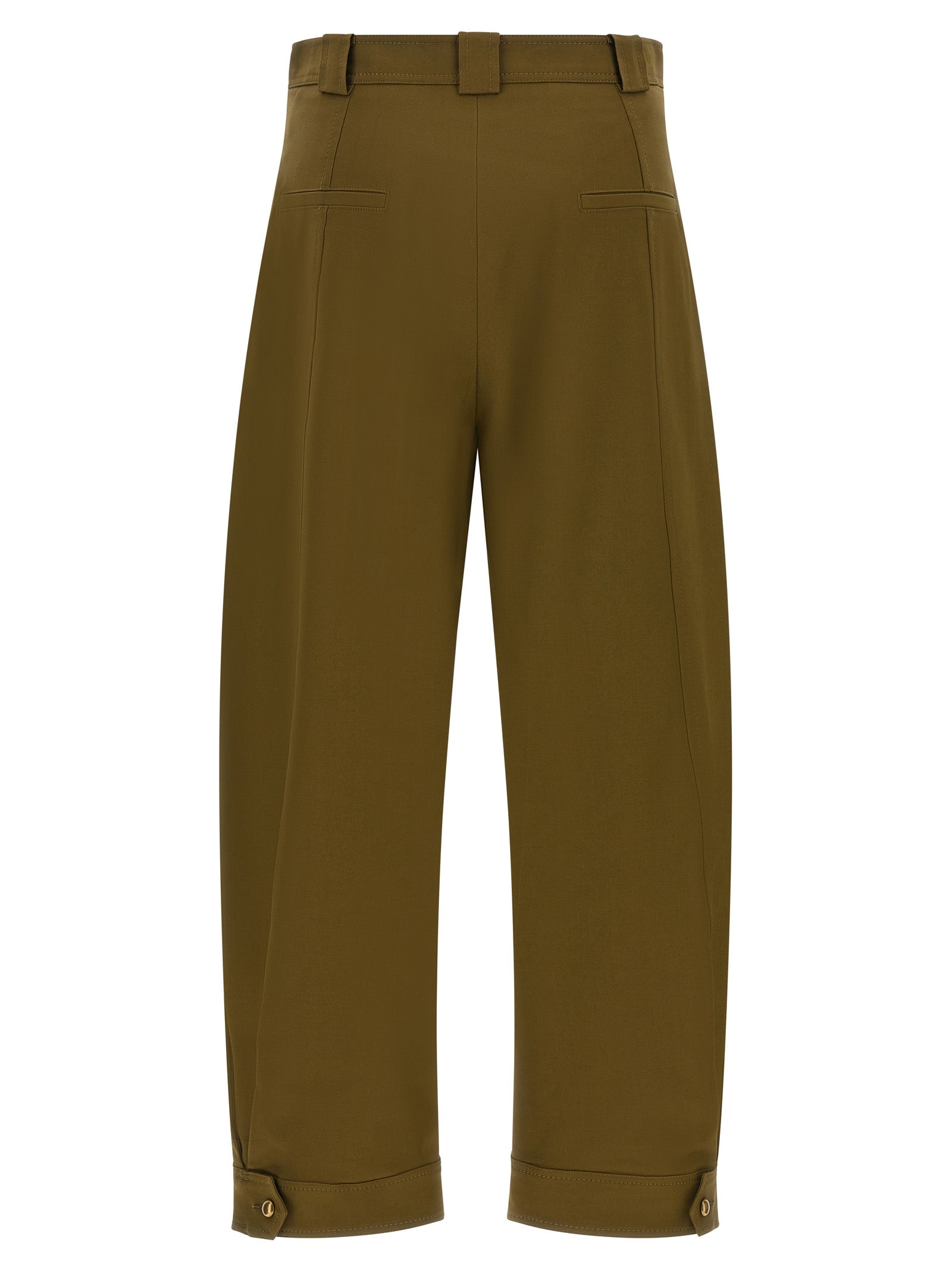 Bicolor Cotton Cropped Pants