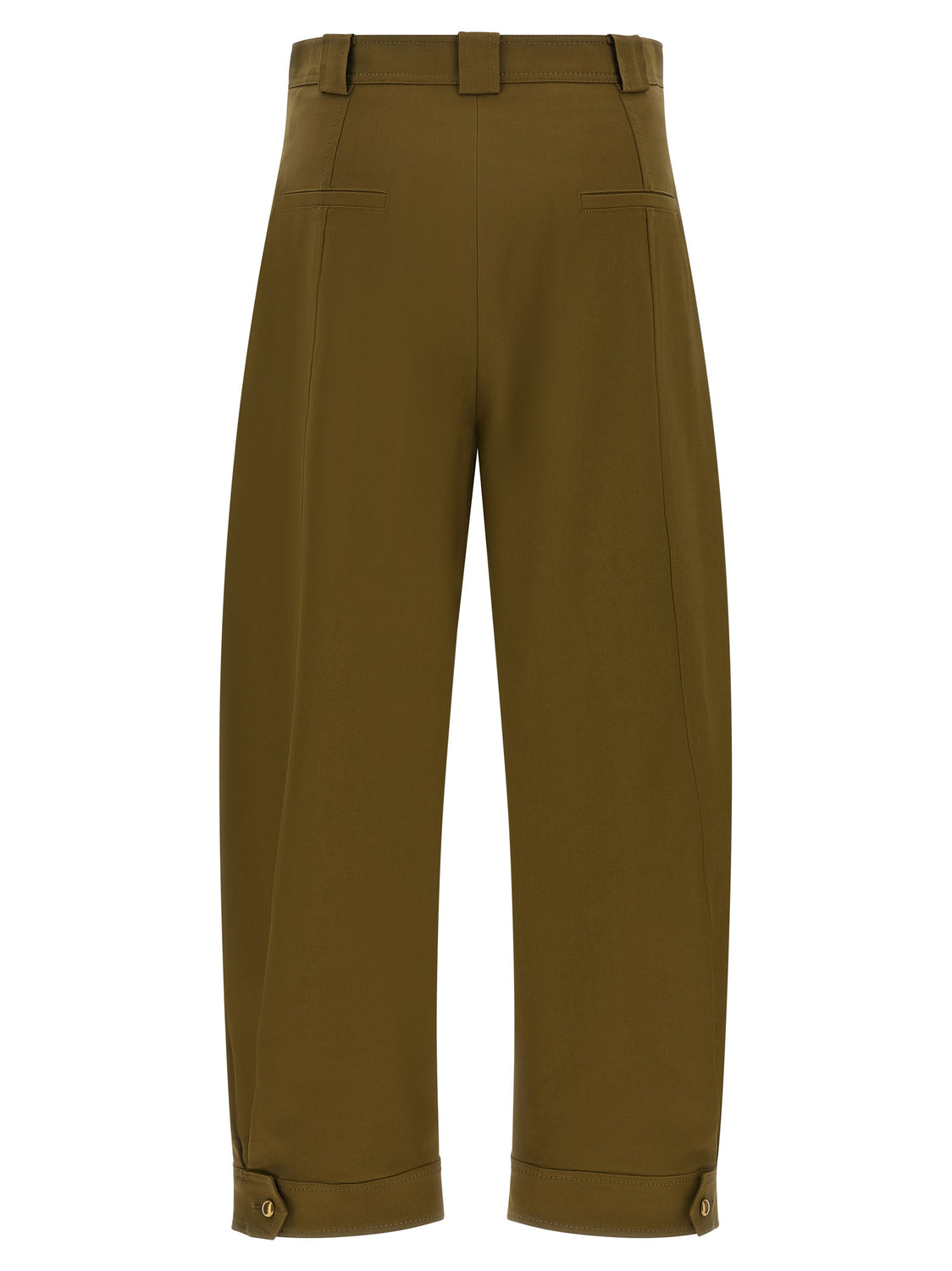 Bicolor Cotton Cropped Pants