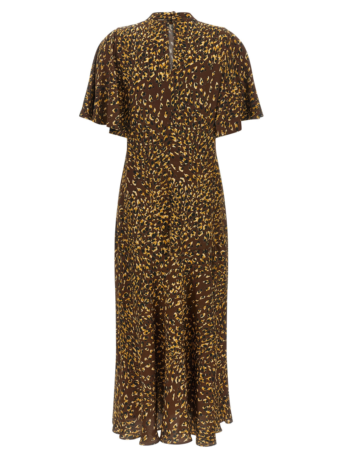 Brown Viscose Long Dress