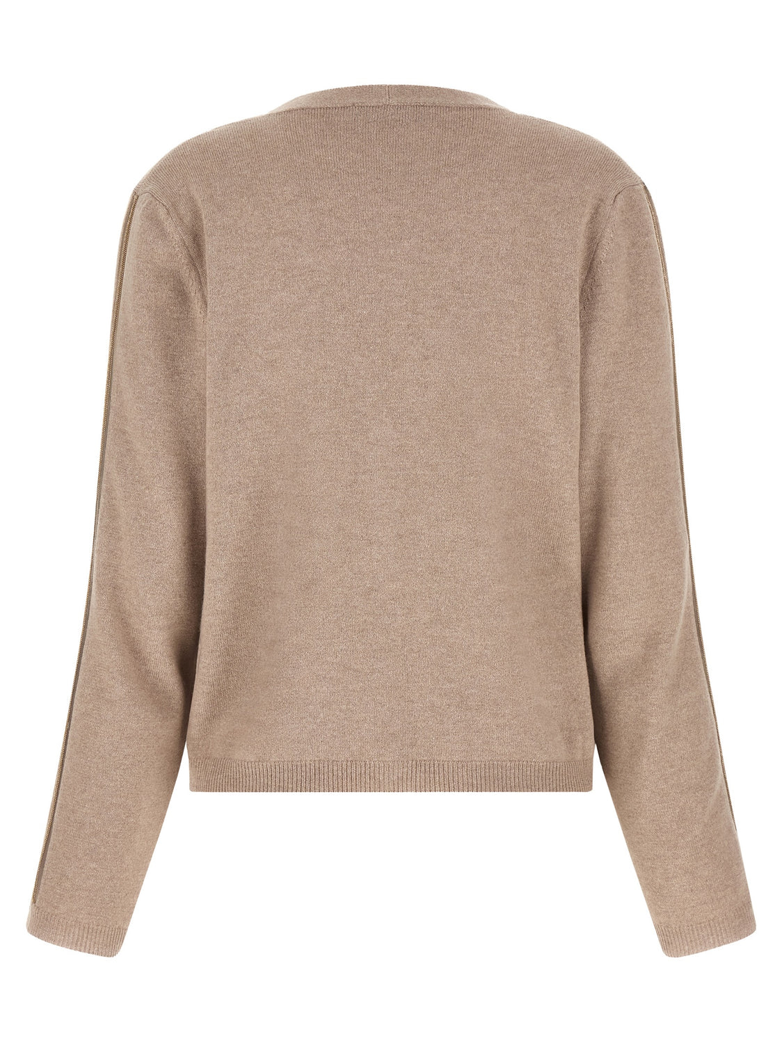 Beige Virgin Wool Cardigan