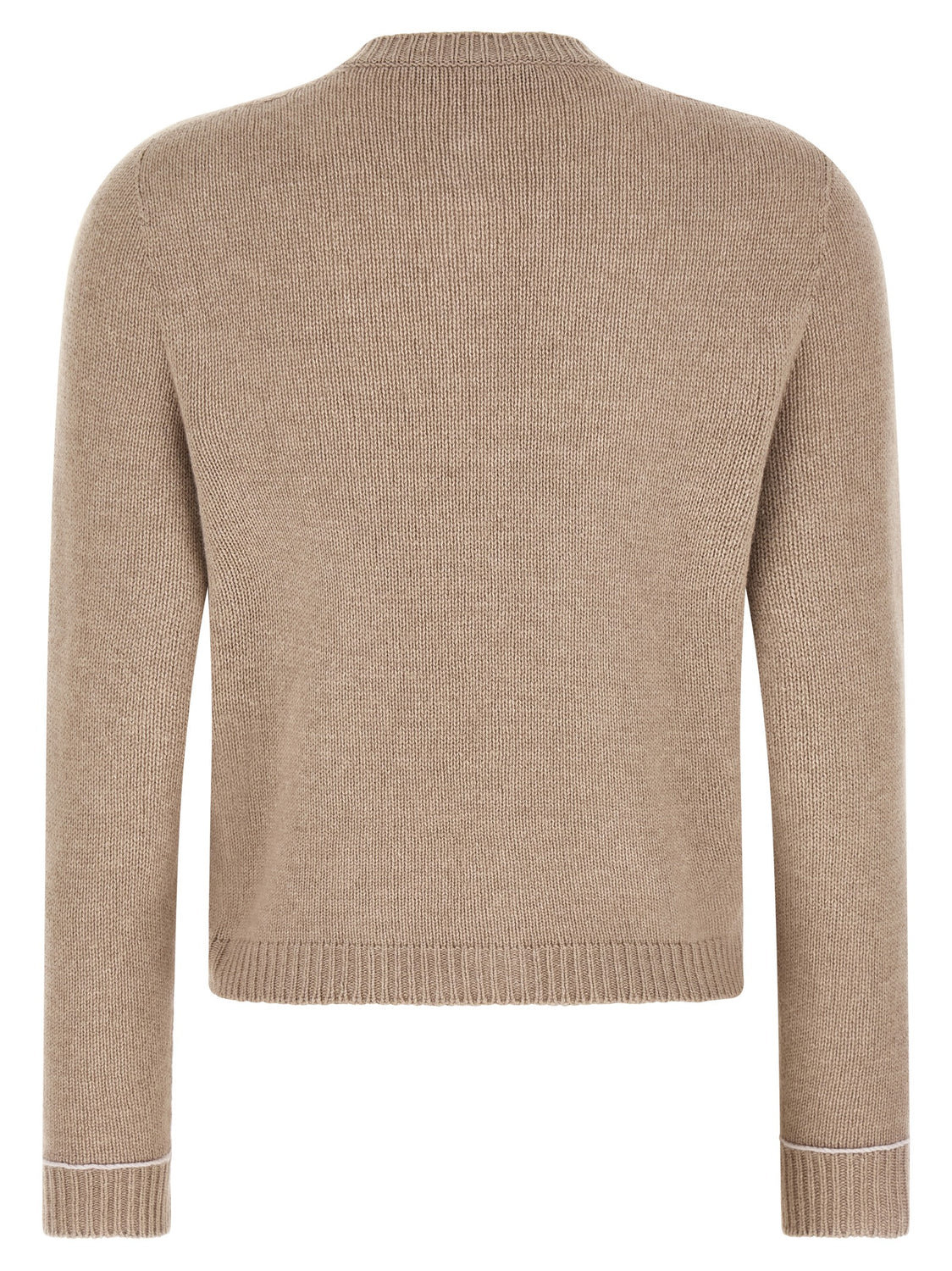 Beige Virgin Wool Cardigan