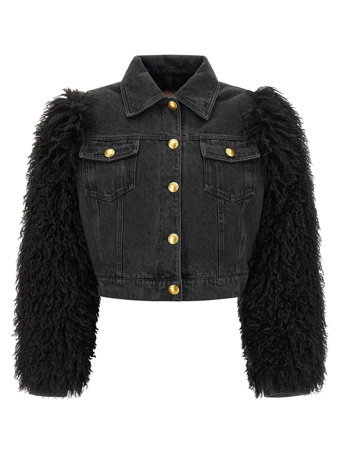 Black Cotton Denim Jacket