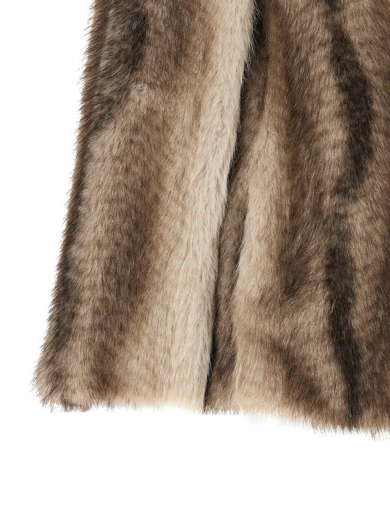 Brown Polyester Full-Length Jacket
