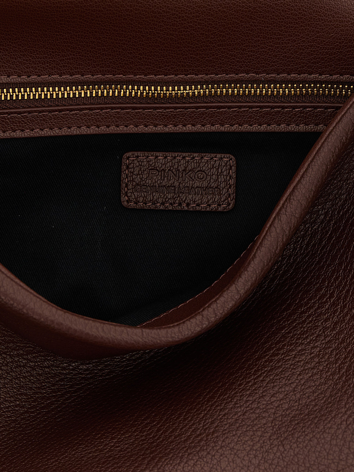 Brown Lamb Leather Shoulder Bag