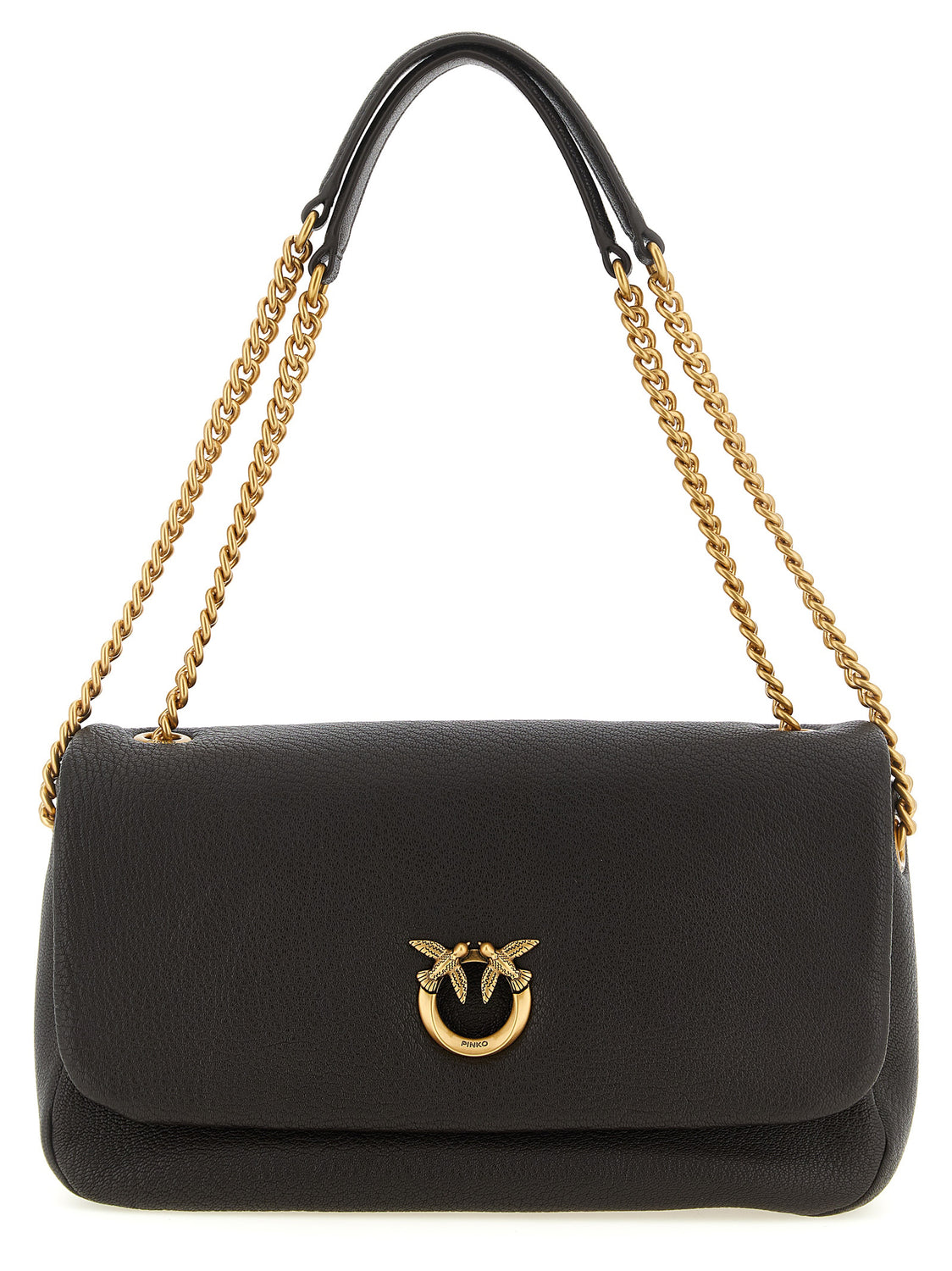 Brown Lamb Leather Shoulder Bag