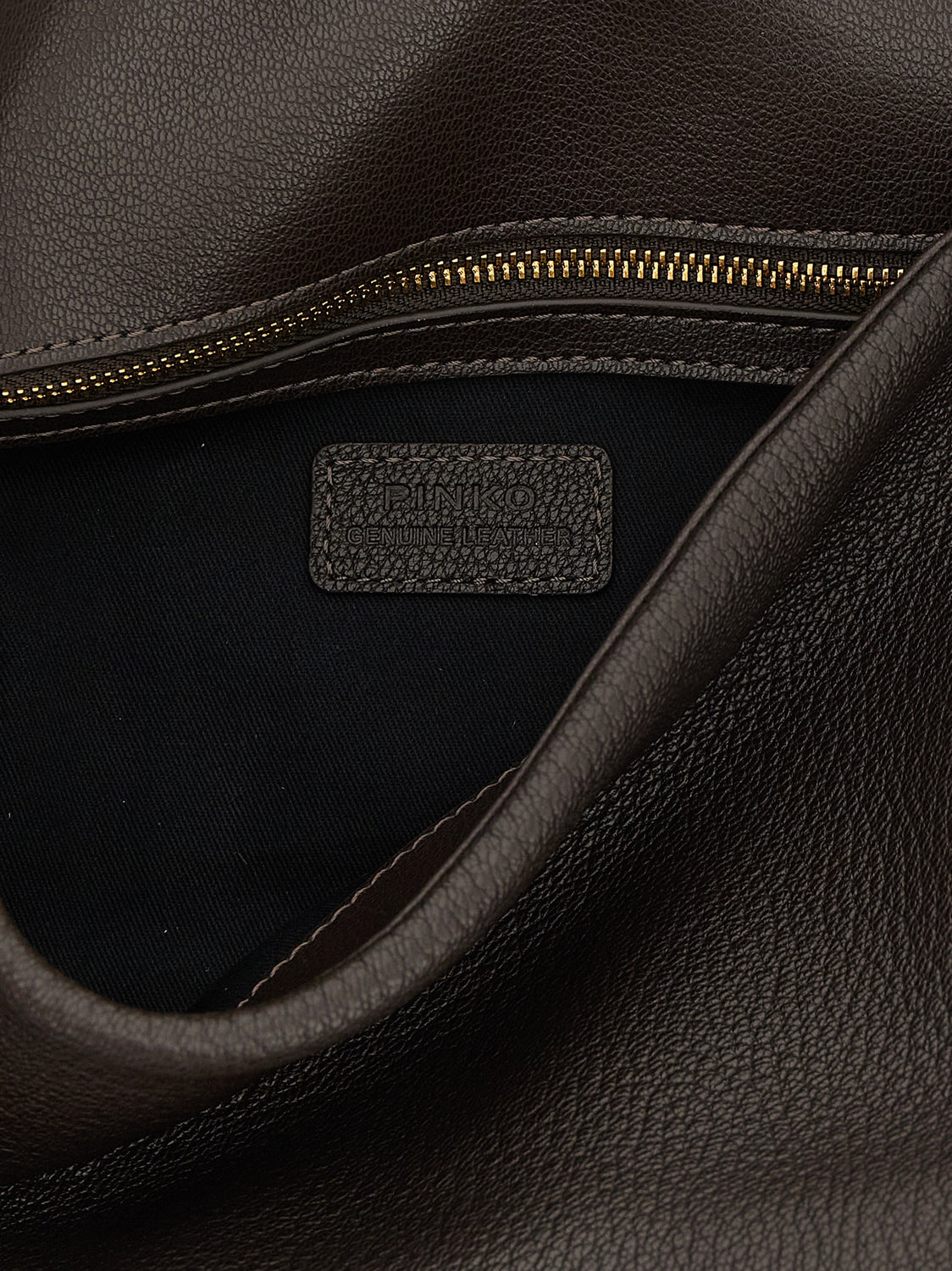 Brown Lamb Leather Shoulder Bag