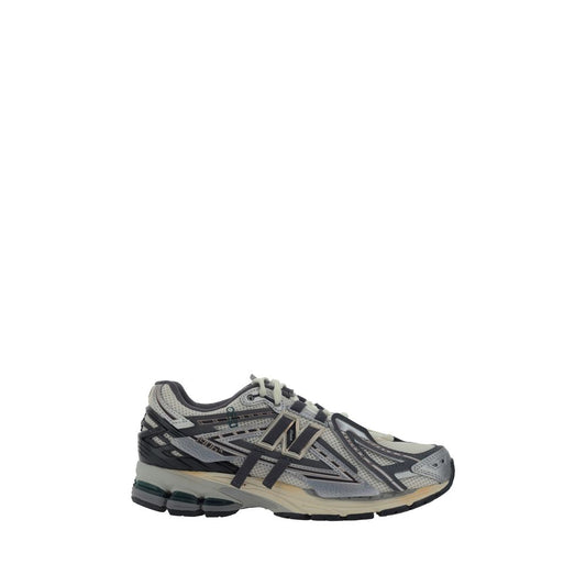 Silver Polyester Athletic Sneakers