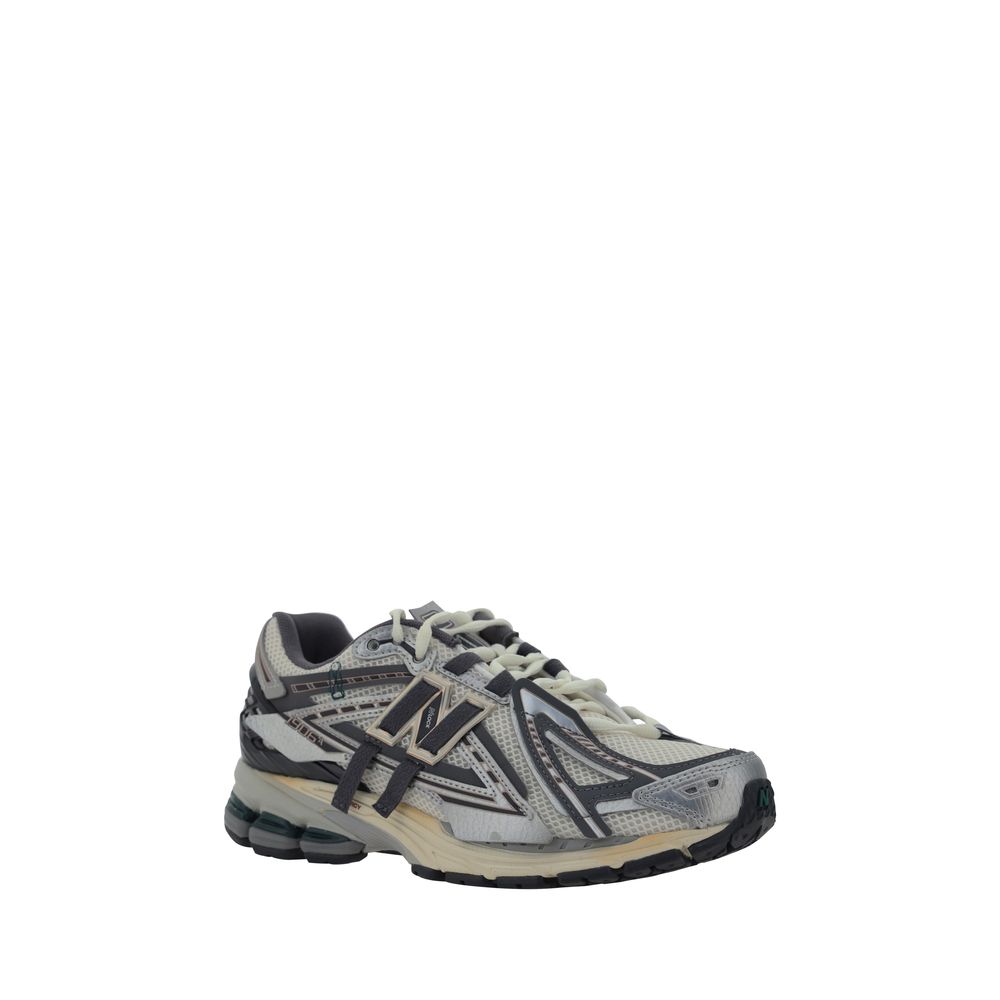 Silver Polyester Athletic Sneakers