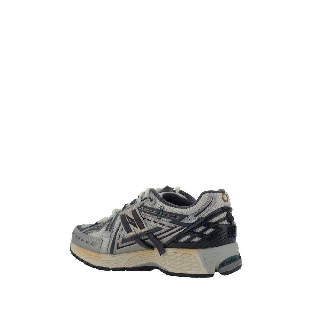 Silver Polyester Athletic Sneakers
