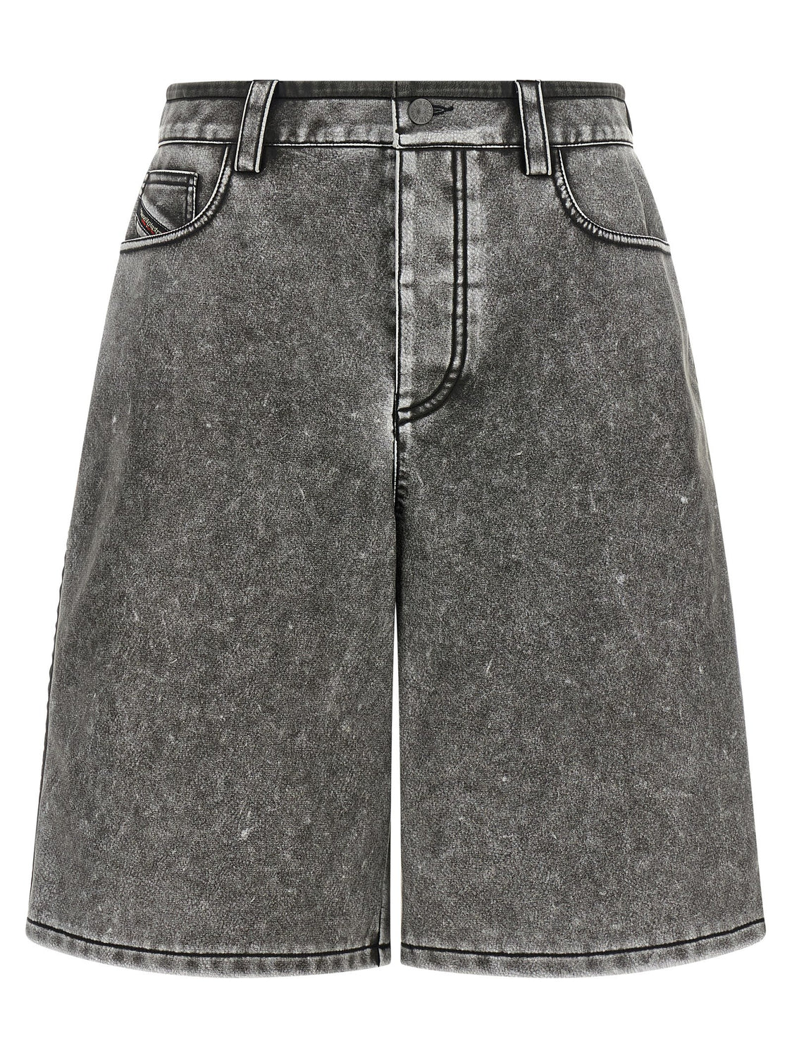 Gray Polyethylene Bermuda Shorts