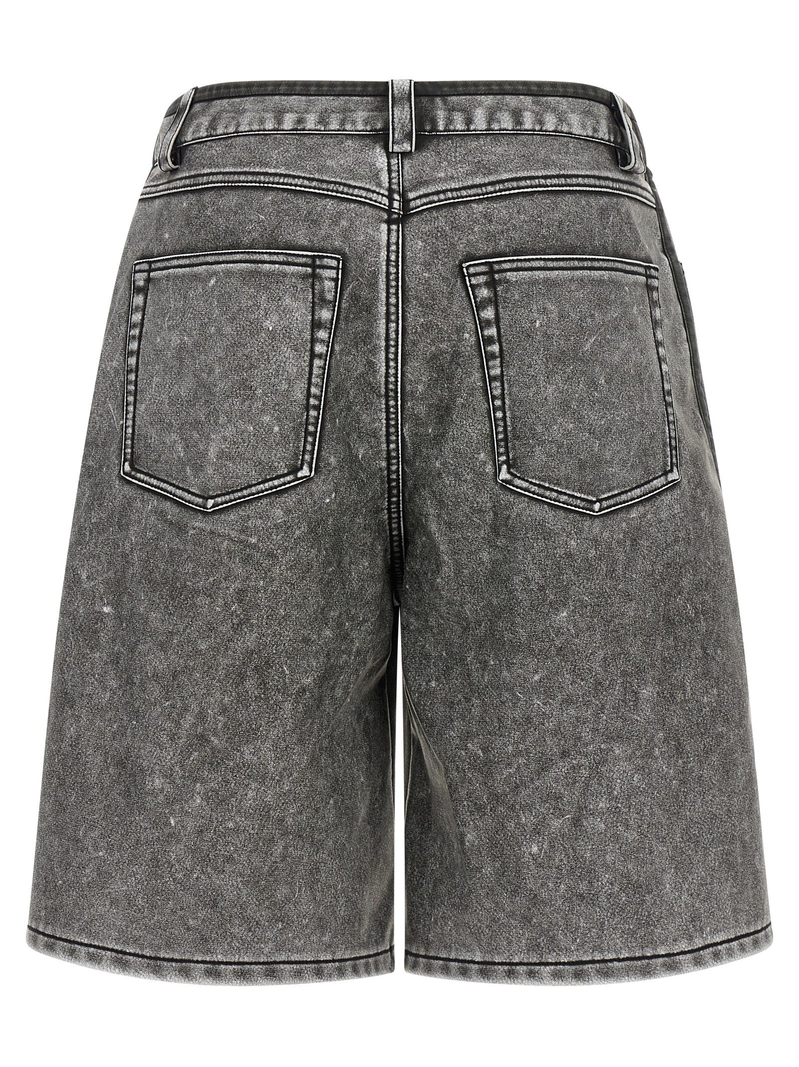 Gray Polyethylene Bermuda Shorts