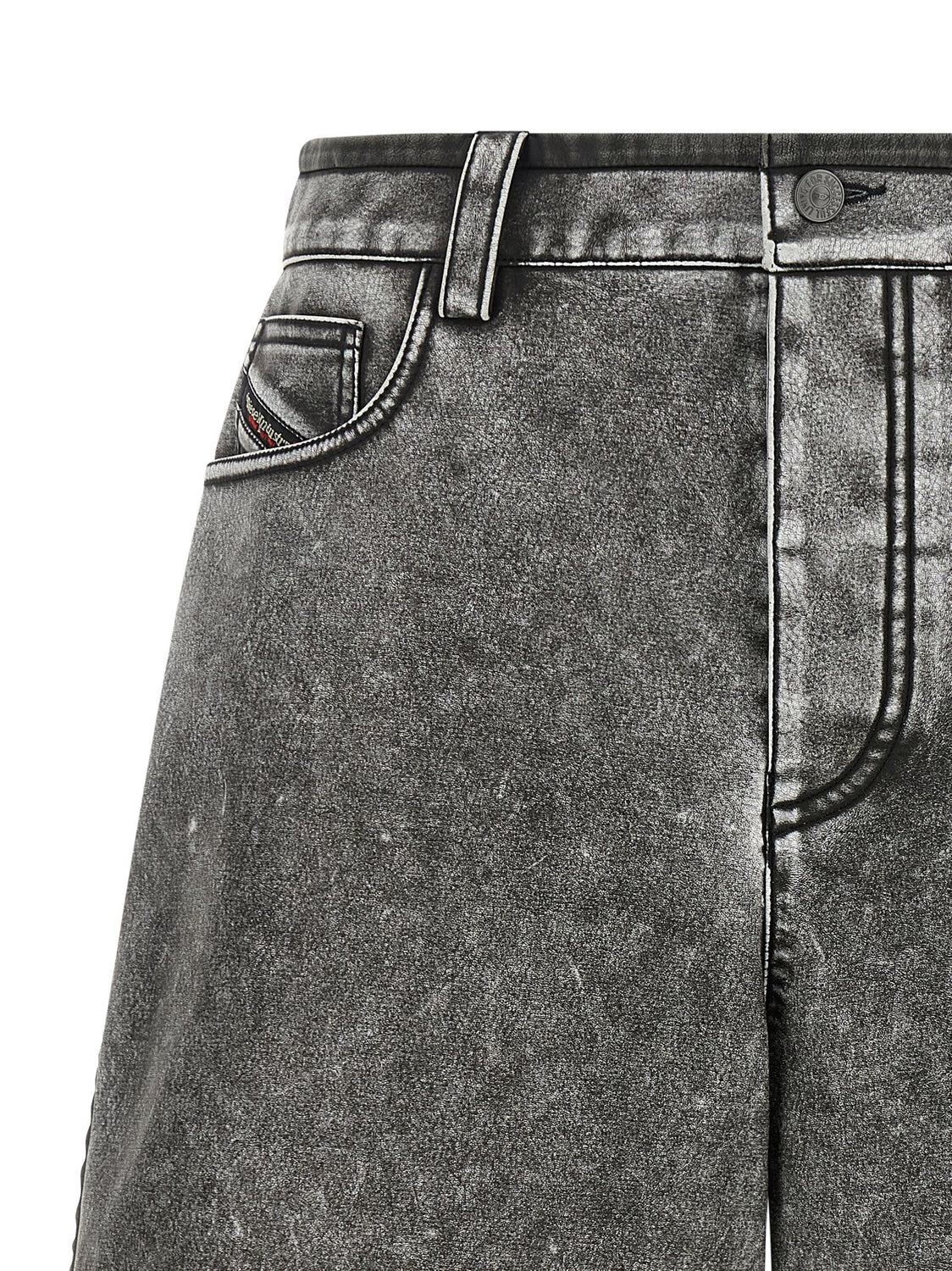 Gray Polyethylene Bermuda Shorts