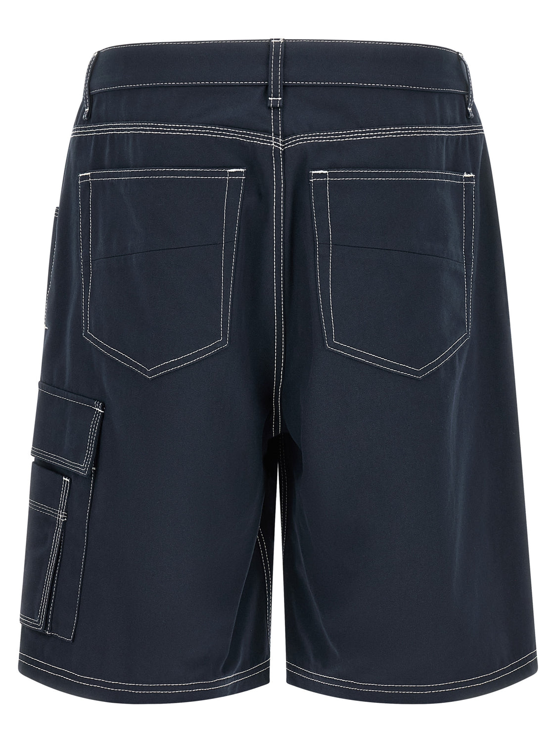 Blue Cotton Bermuda Shorts