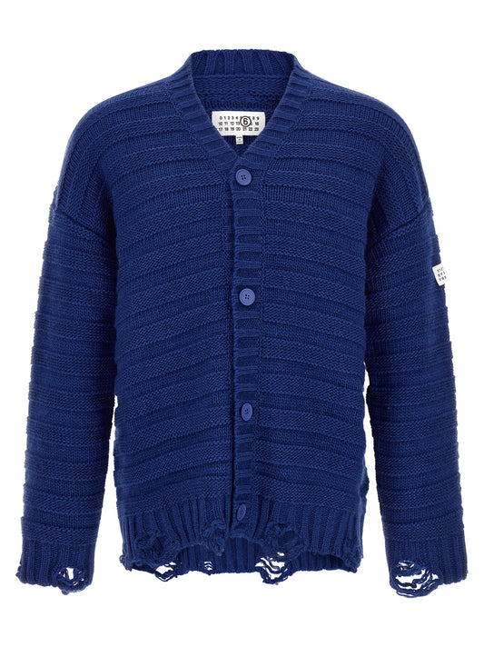 Blue Virgin Wool Cardigan