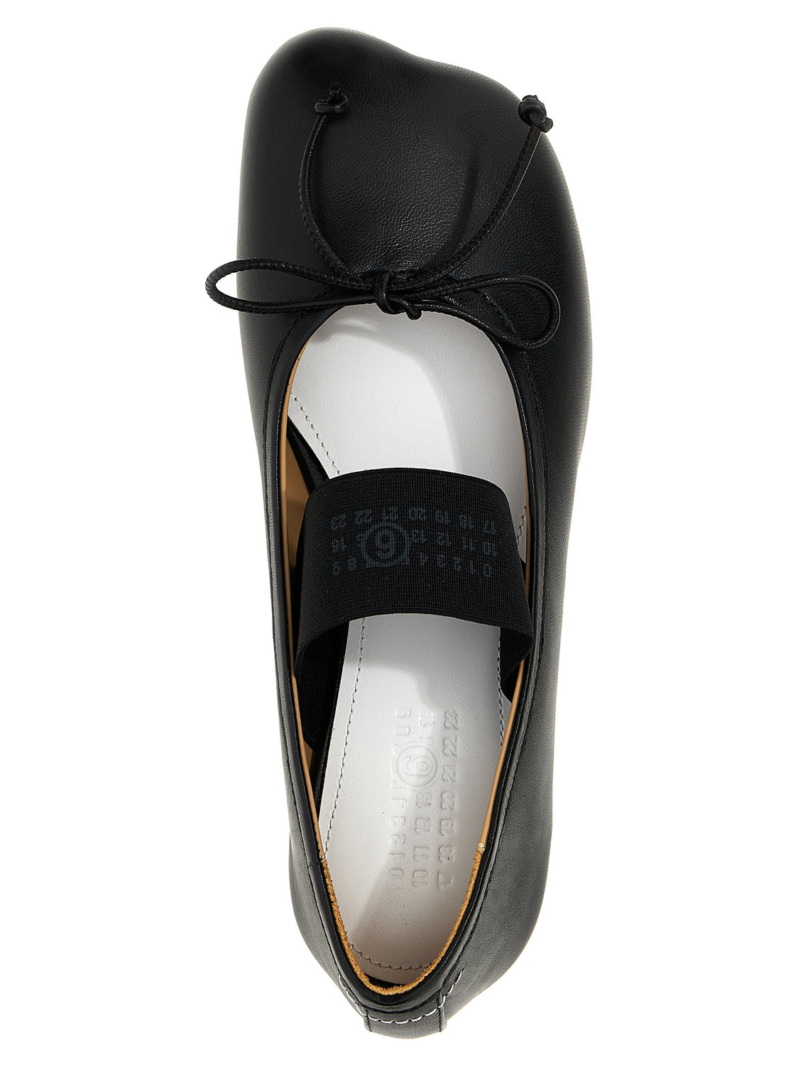 Black Leather Ballet Flats