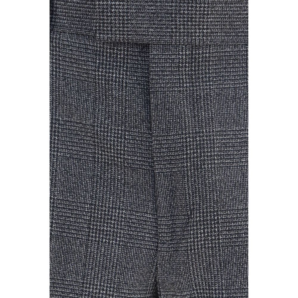 Gray Polyester Dress Pants