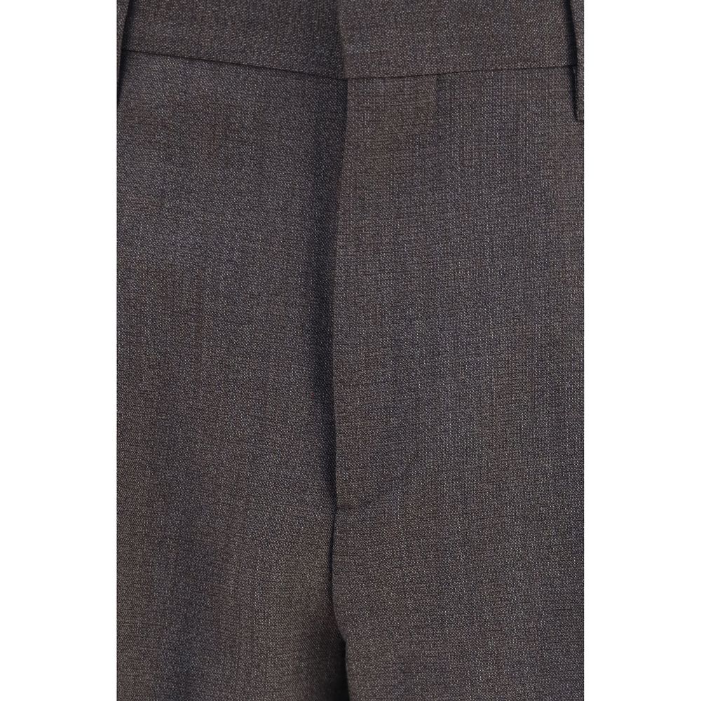 Gray Viscose Dress Pants