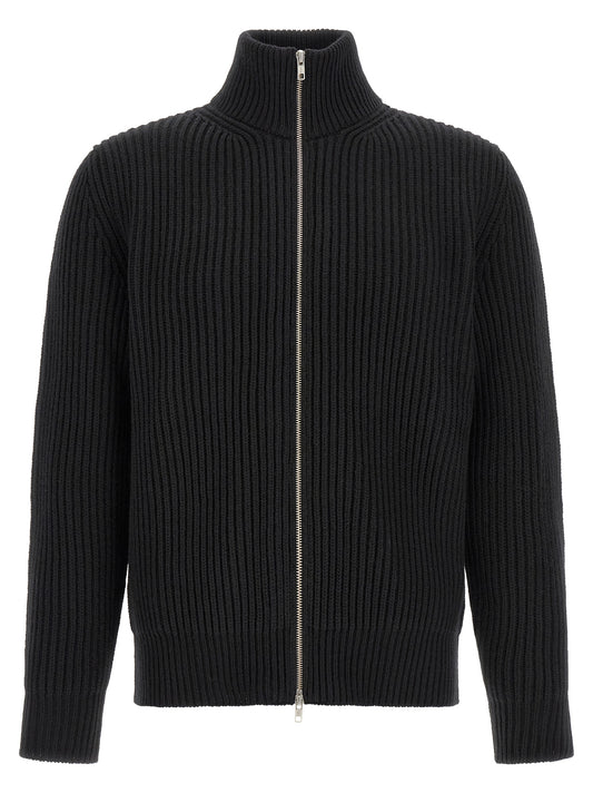 Black Wool Full-Length Jacket