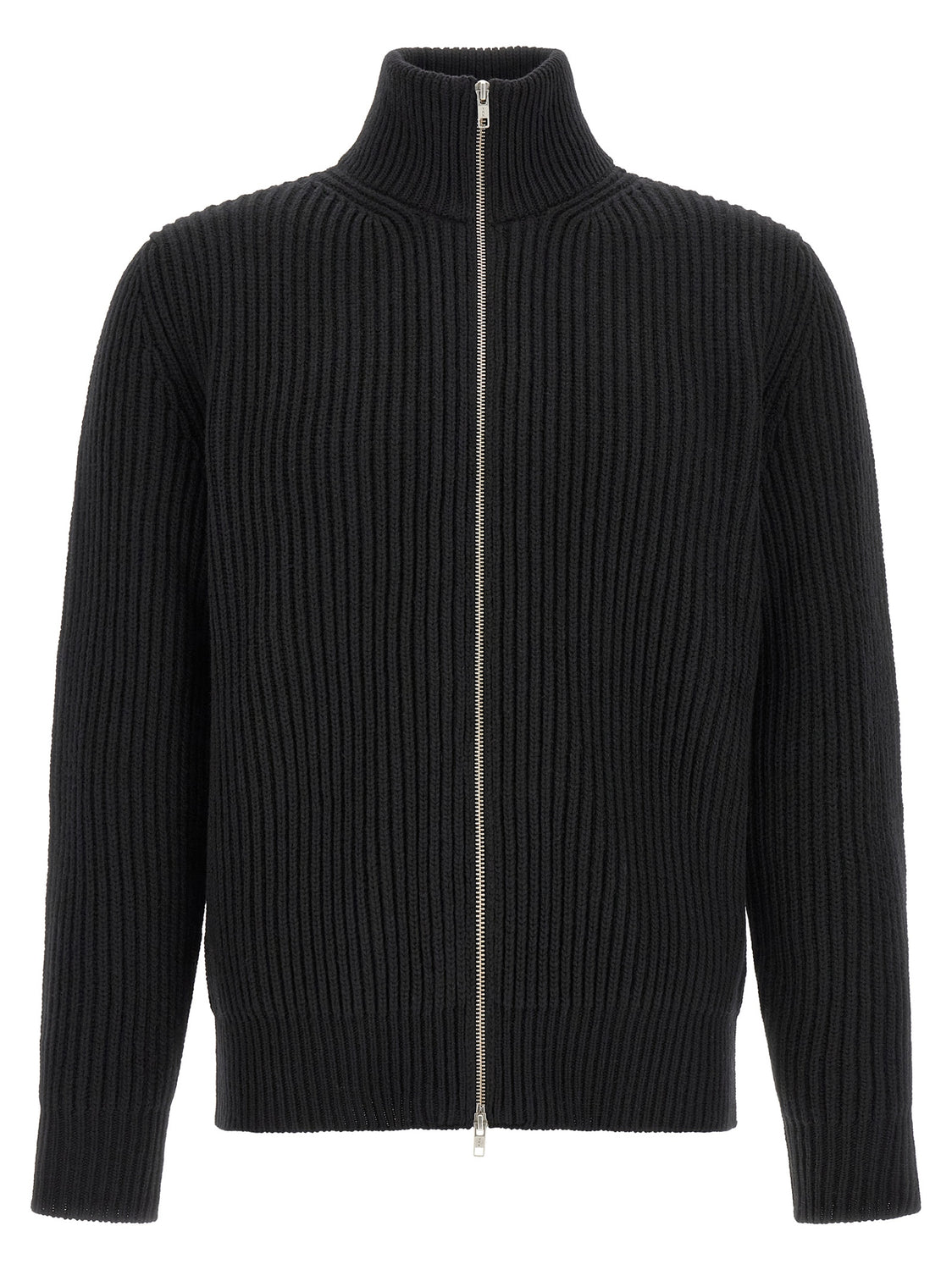 Black Wool Full-Length Jacket