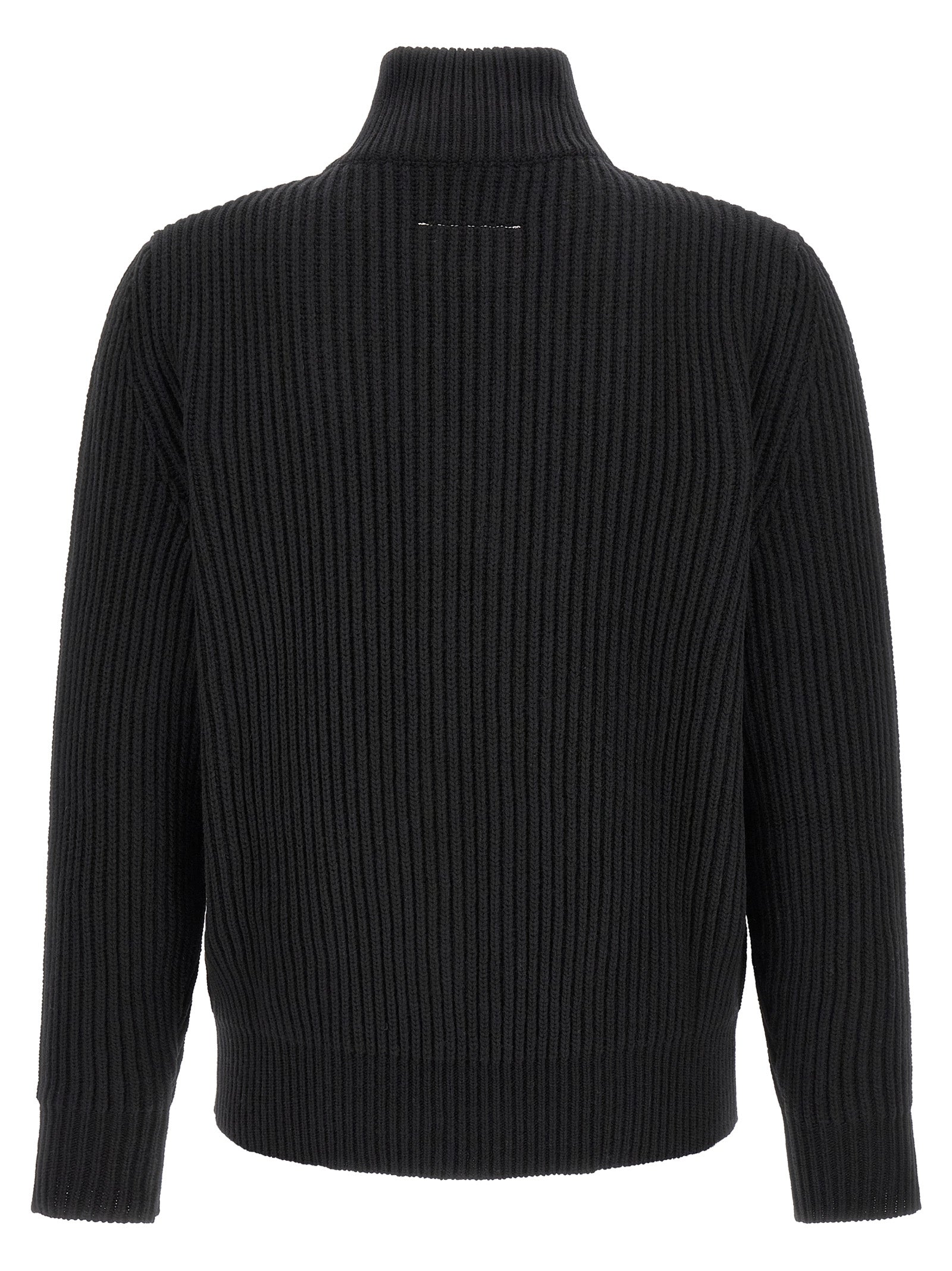 Black Wool Full-Length Jacket