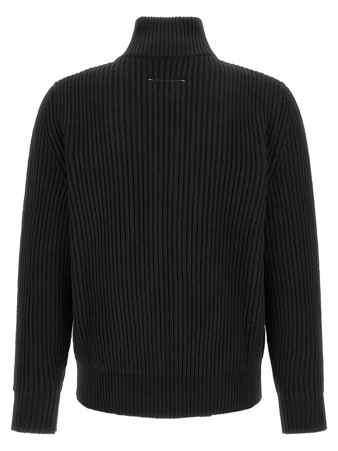 Black Wool Full-Length Jacket
