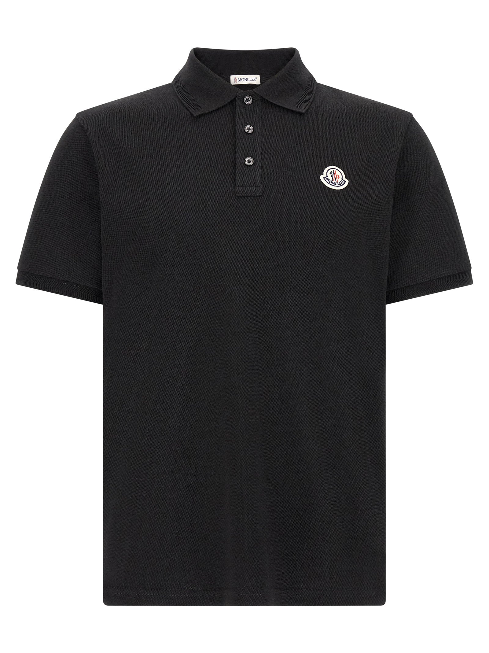 Black Cotton Polo Shirt