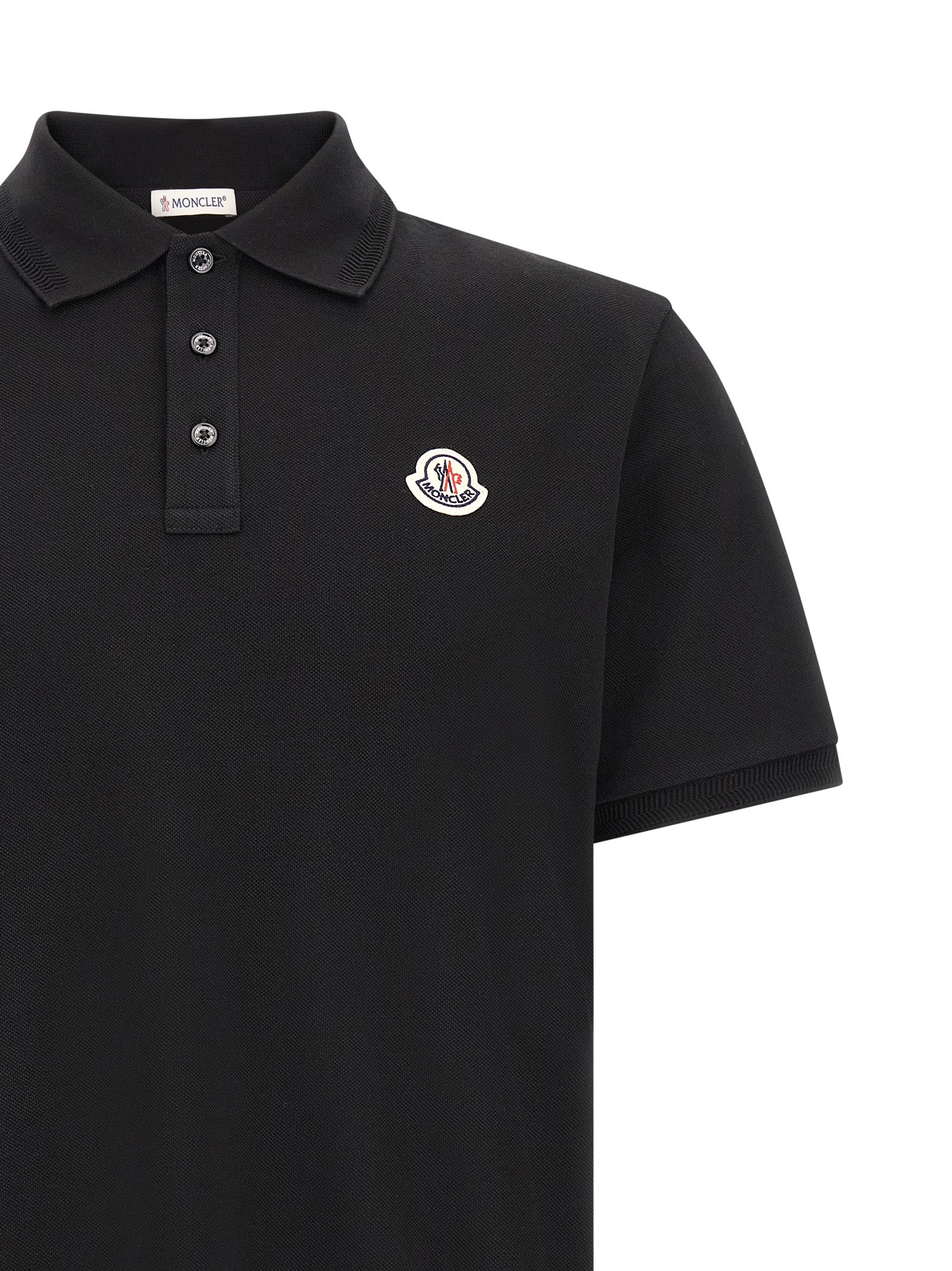 Black Cotton Polo Shirt