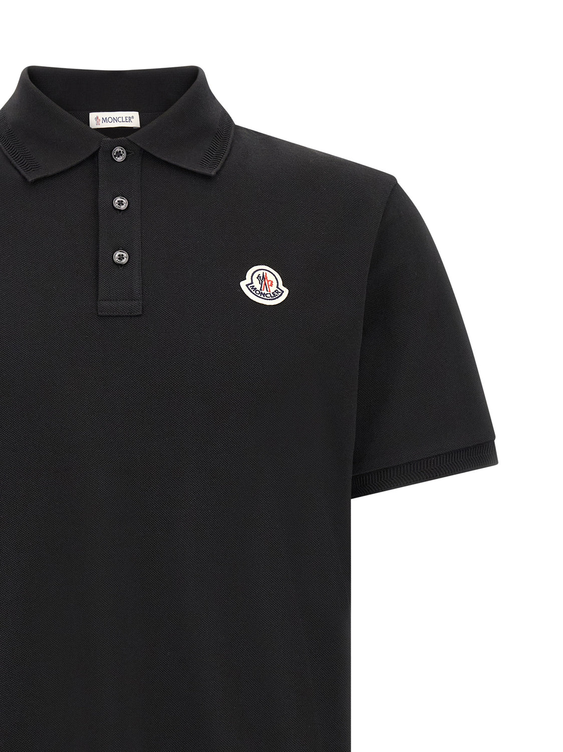 Black Cotton Polo Shirt