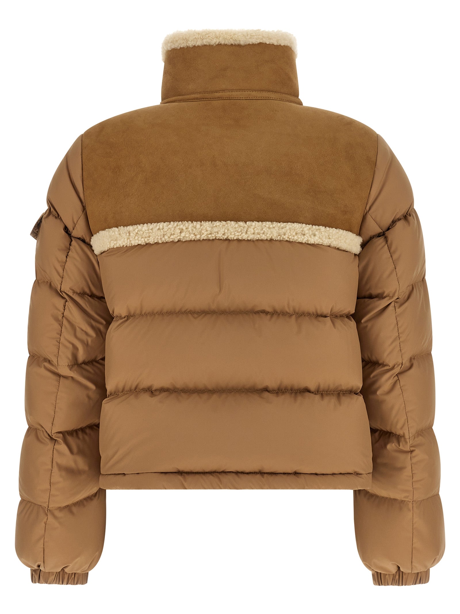 Beige Polyester Full-Length Jacket