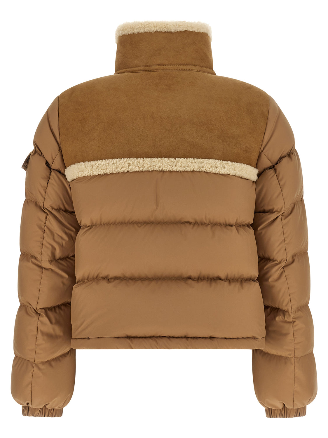 Beige Polyester Full-Length Jacket