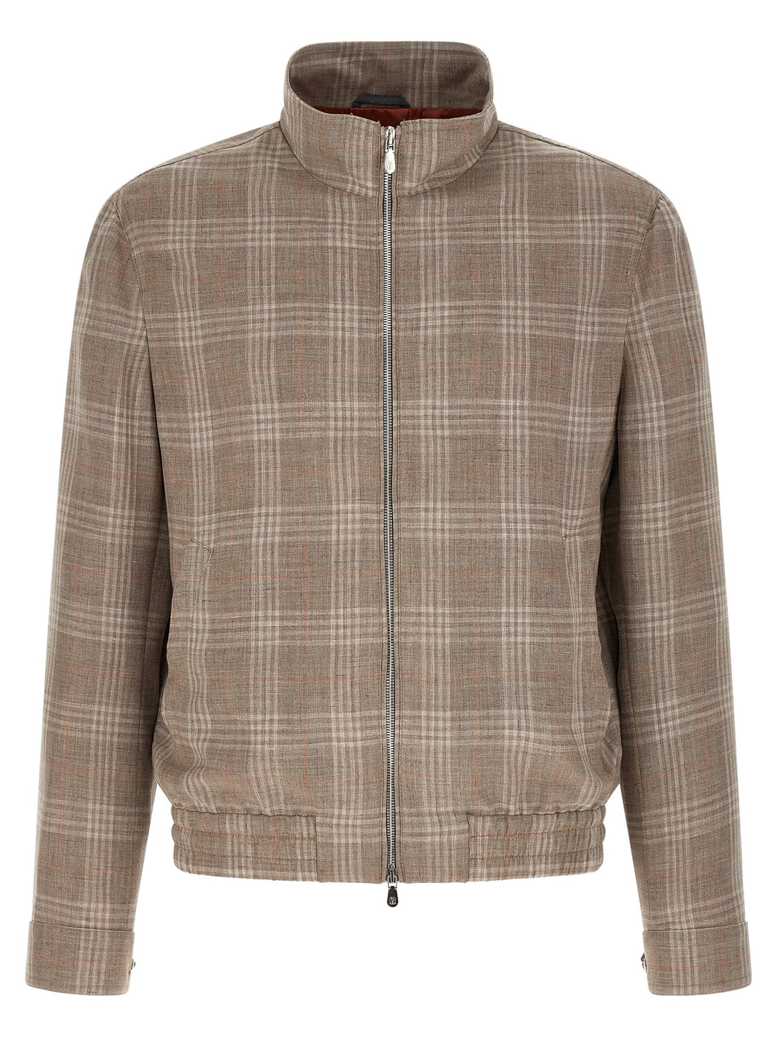 Brown Wool Full-Length Jacket