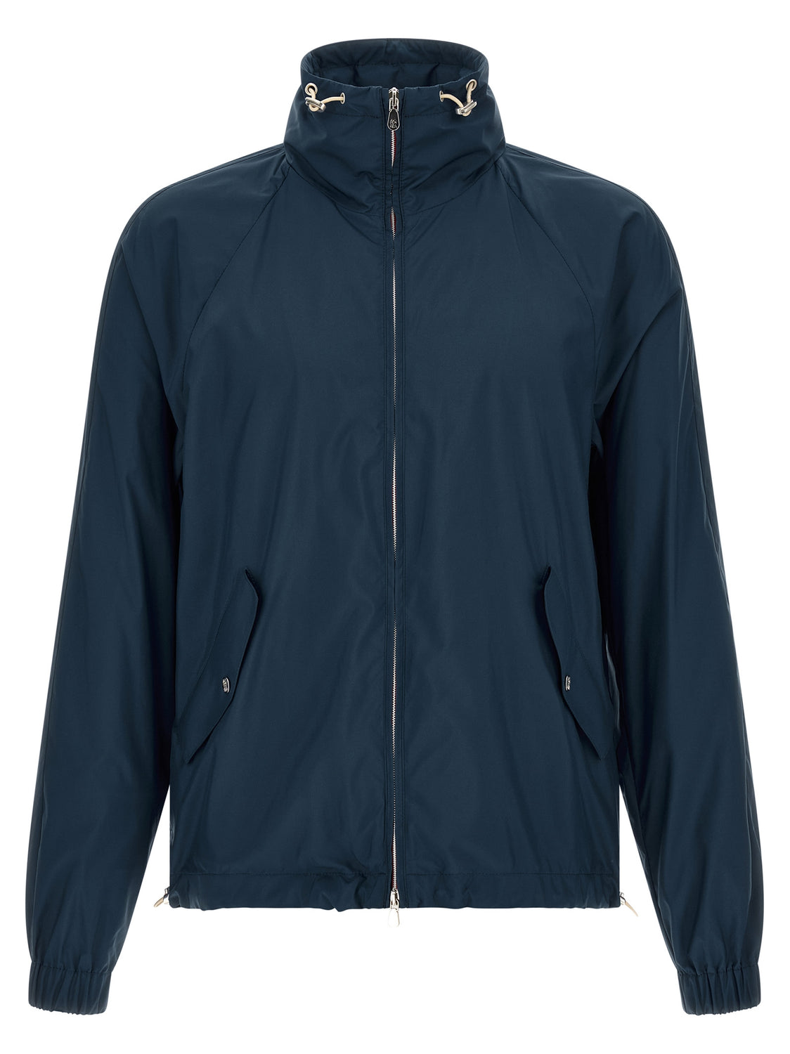 Blue Polyester Full-Length Jacket