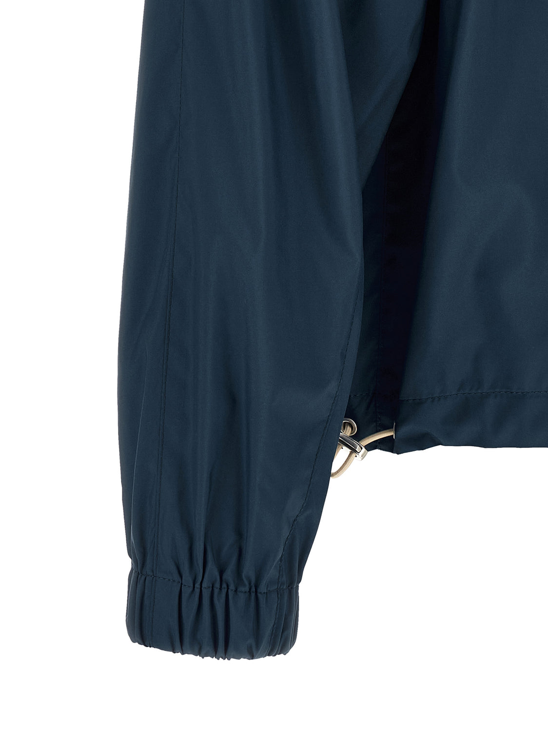 Blue Polyester Full-Length Jacket