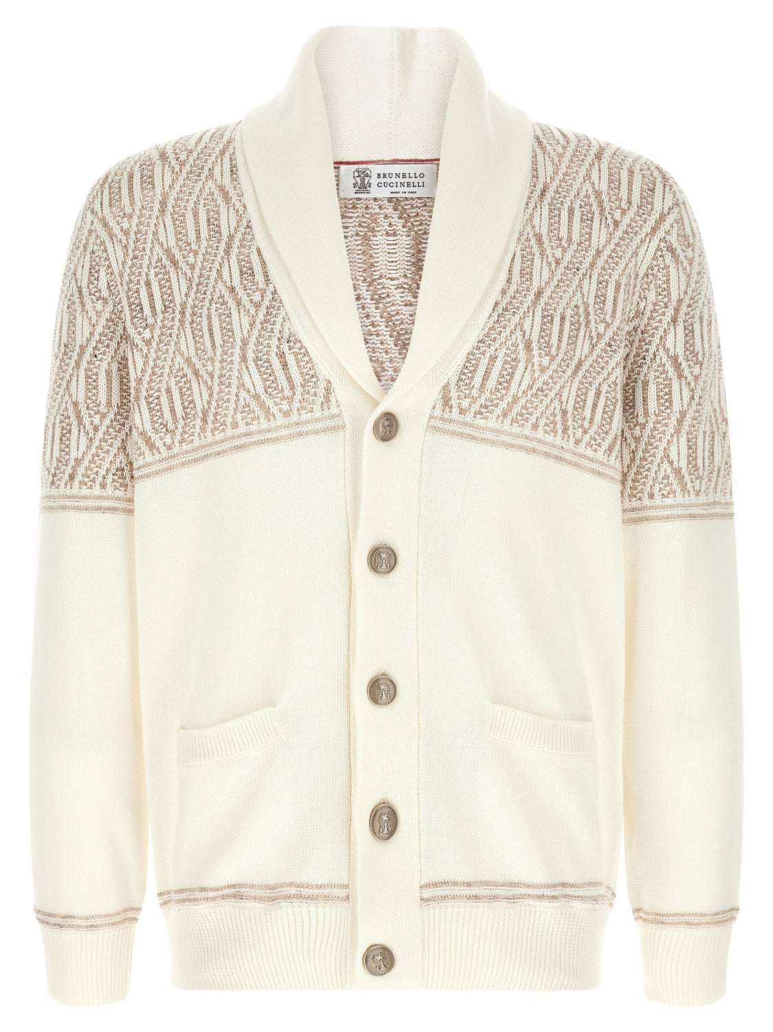Beige Cotton Cardigan
