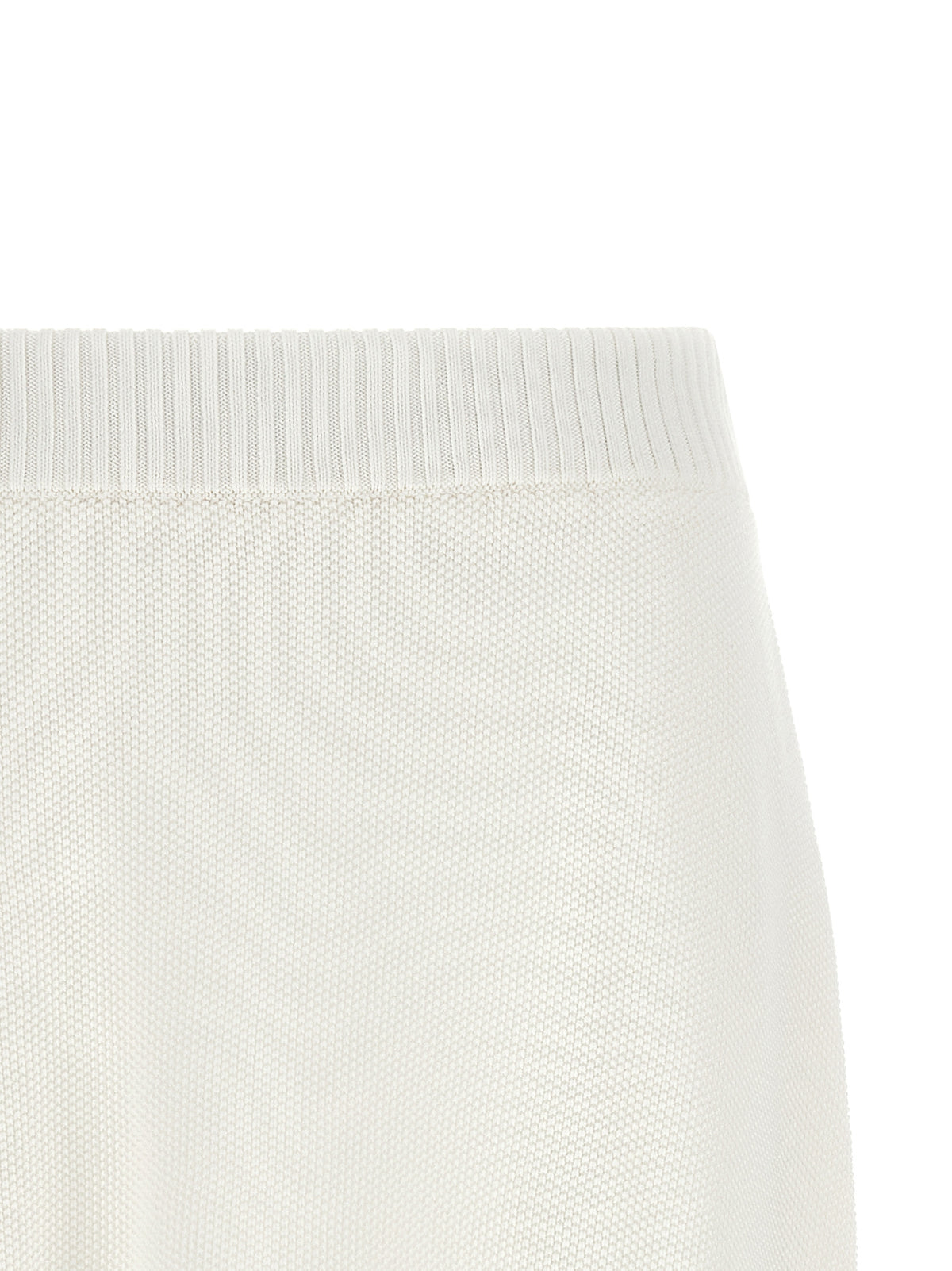 White Cotton Long Skirt