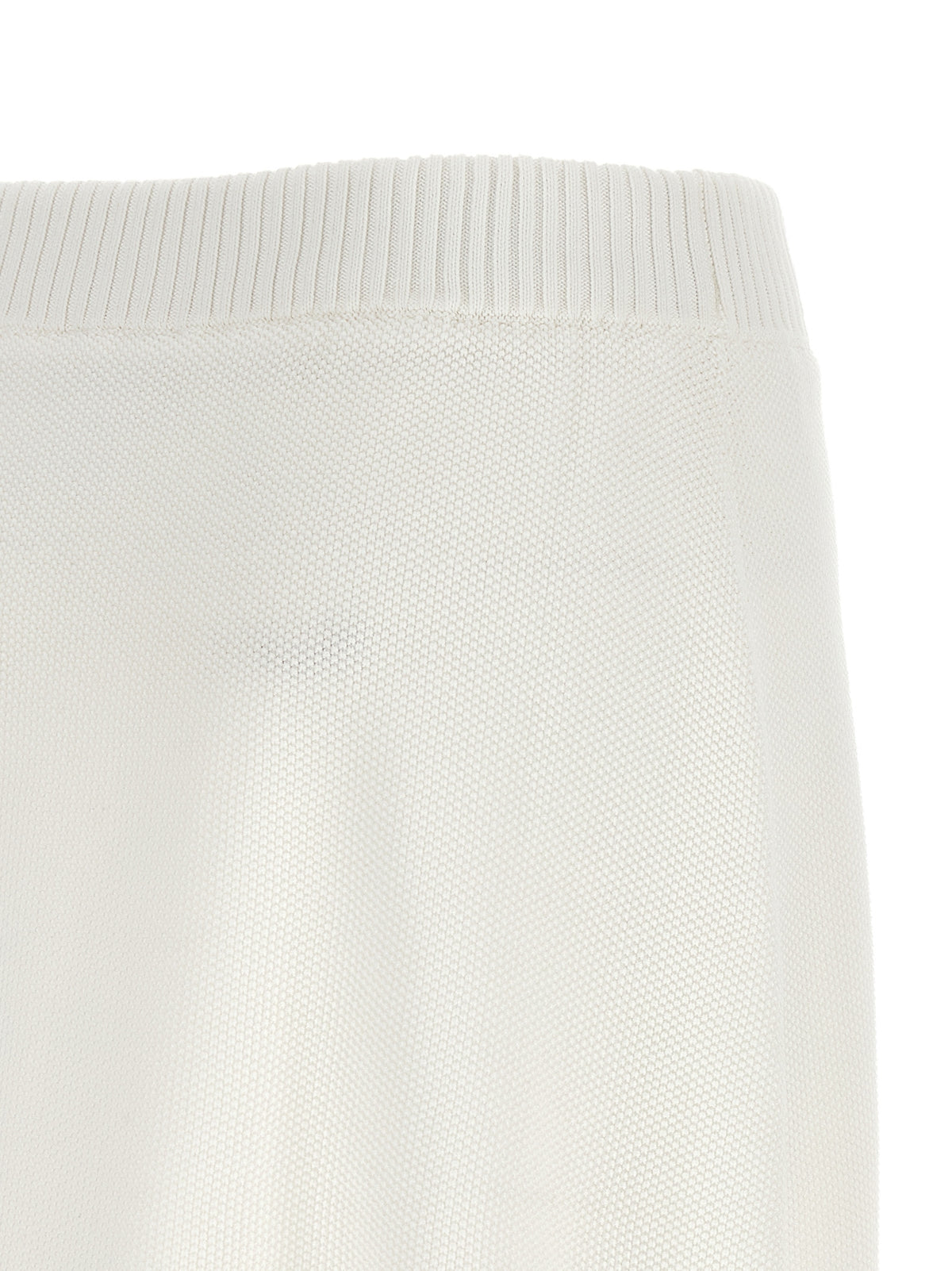 White Cotton Long Skirt