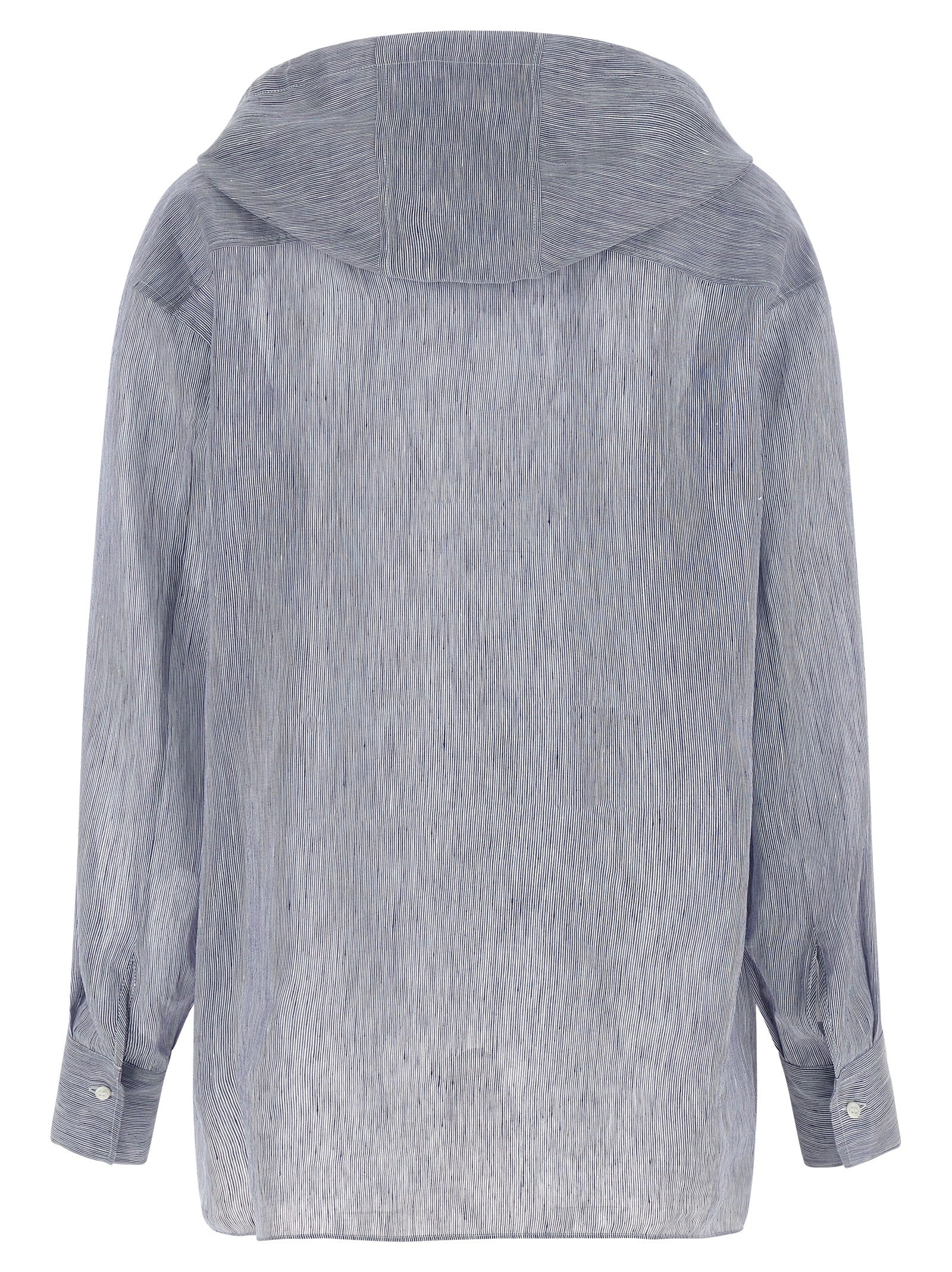 Blue Linen Blouse