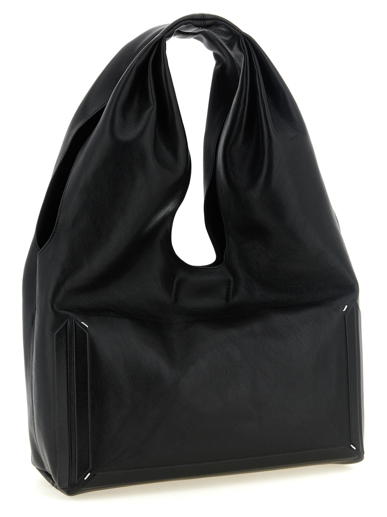 Black Lamb Leather Shoulder Bag