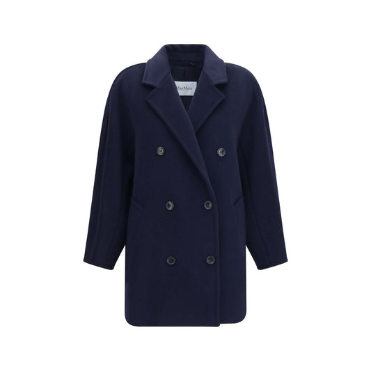 Blue Wool Oves Aries Full-Length Jacket