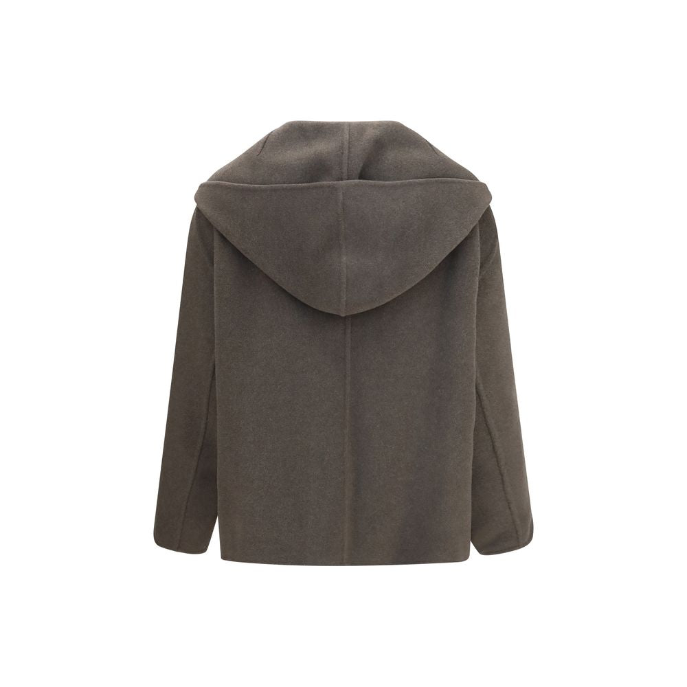 Bicolor Wool Oves Aries Full-Length Jacket