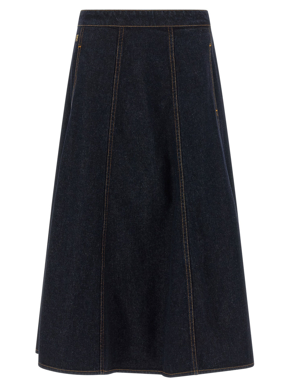 Blue Cotton Mini Skirt