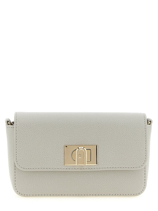 Gray Calfskin Crossbody Bag