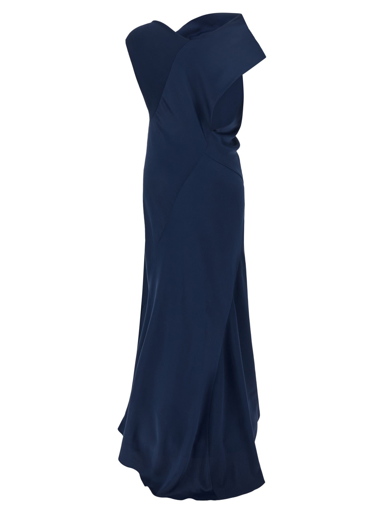 Blue Viscose Long Dress