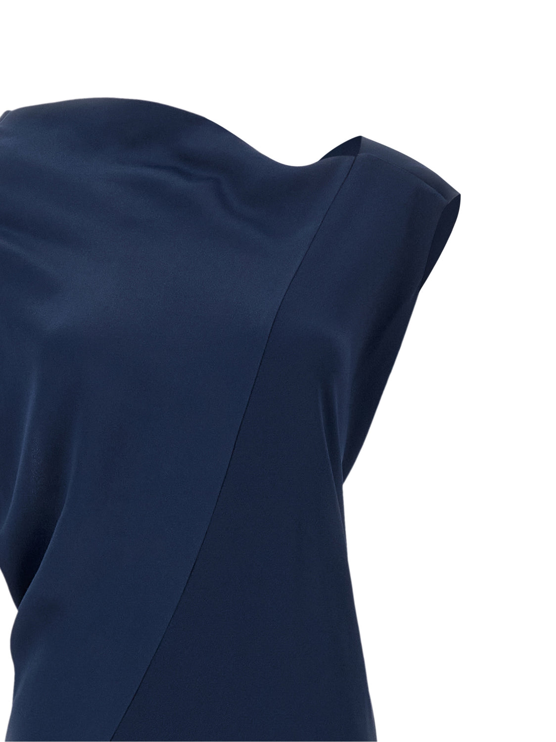 Blue Viscose Long Dress
