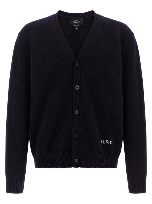 Blue Wool Cardigan