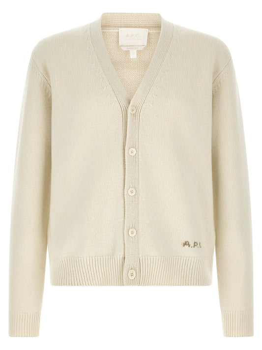White Wool Cardigan