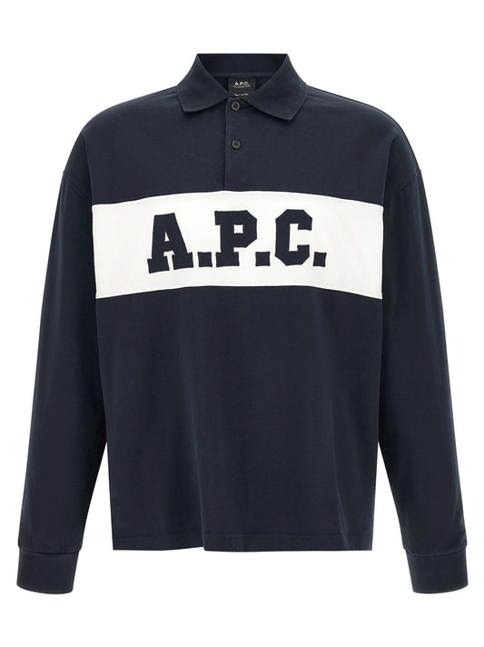 Blue Cotton Polo Shirt