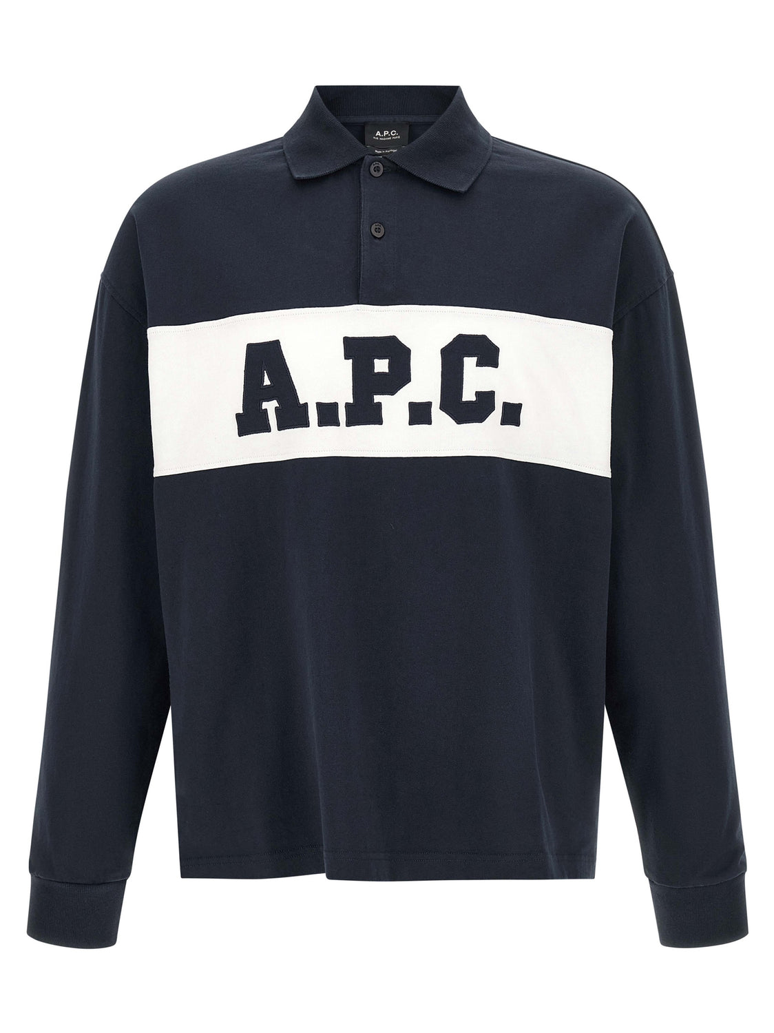 Blue Cotton Polo Shirt
