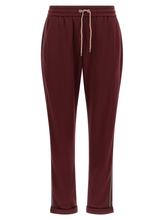 Bordeaux Cotton Joggers (Workout Pants)